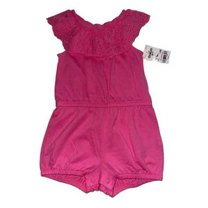 🆕 Oshkosh B’Gosh baby girl romper. Size 12m